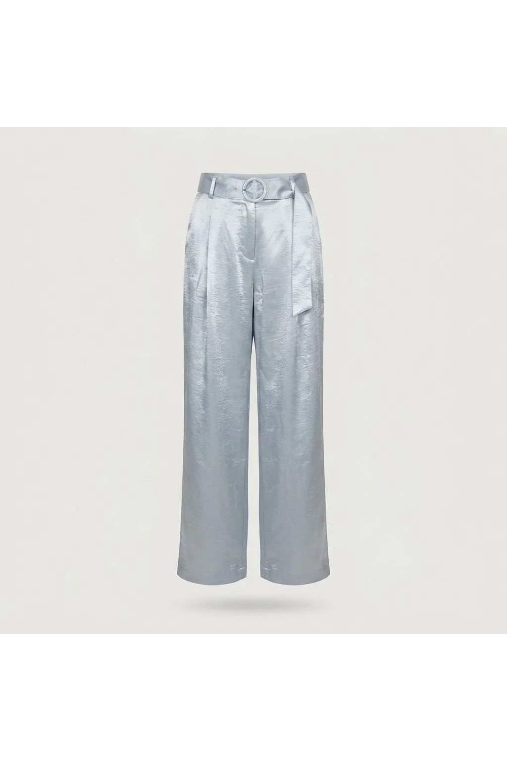 Belted Wide Leg Trouser   Blue