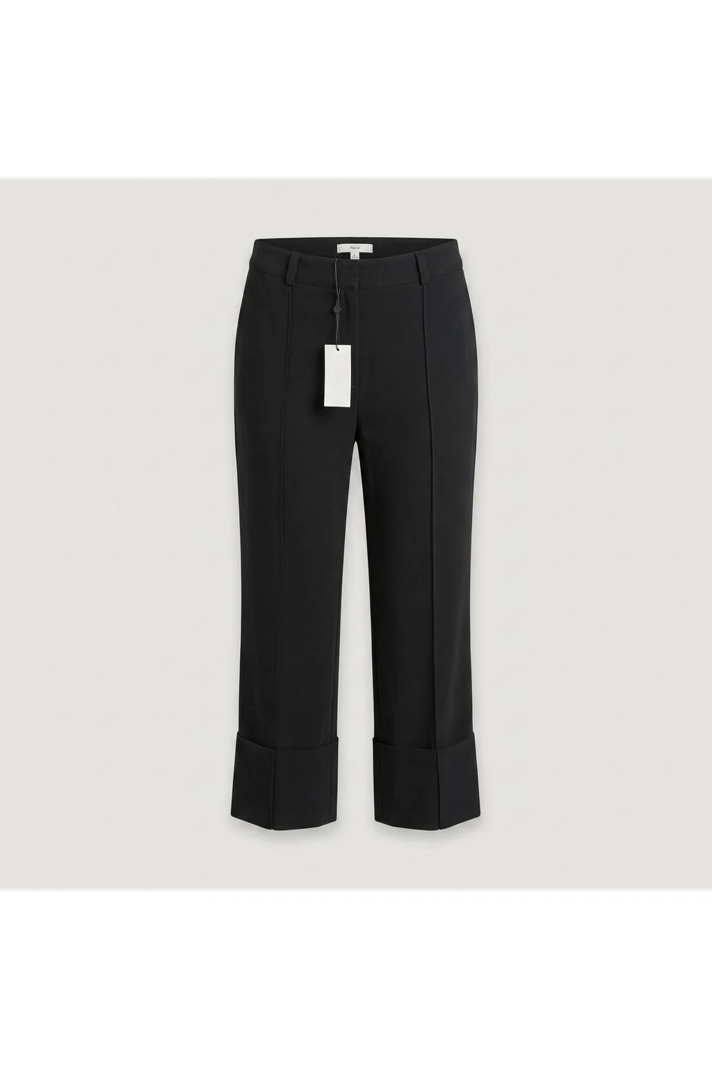 Cuffed Seamed Trouser   Black