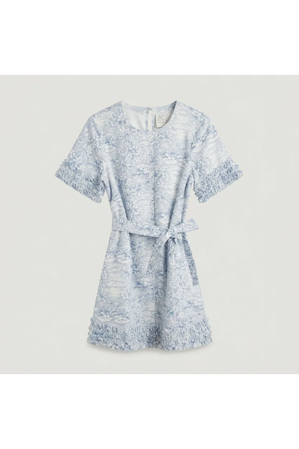 Floral Ruffled Mini Dress   Multi