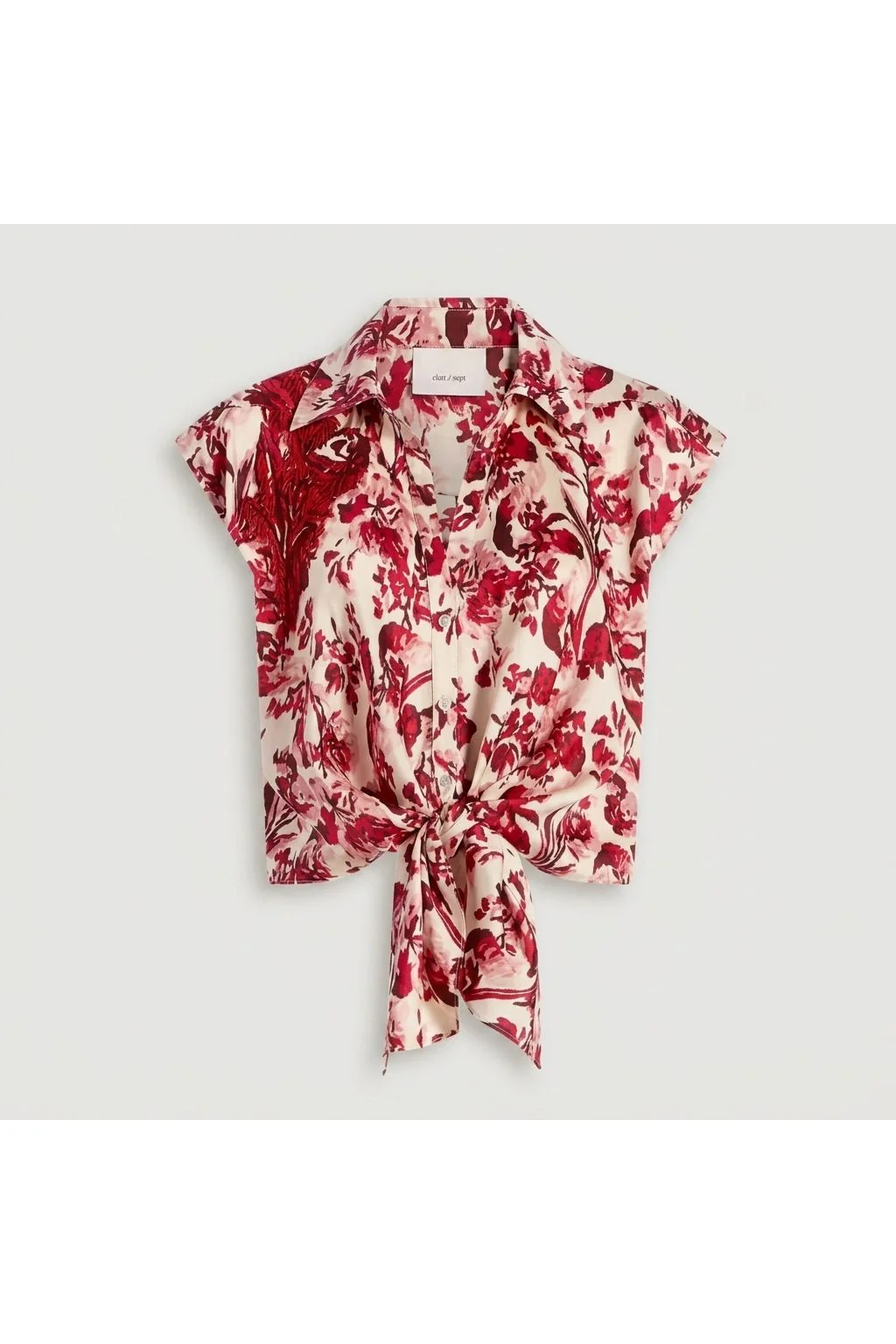 Floral Tie-Front Shirt Multi