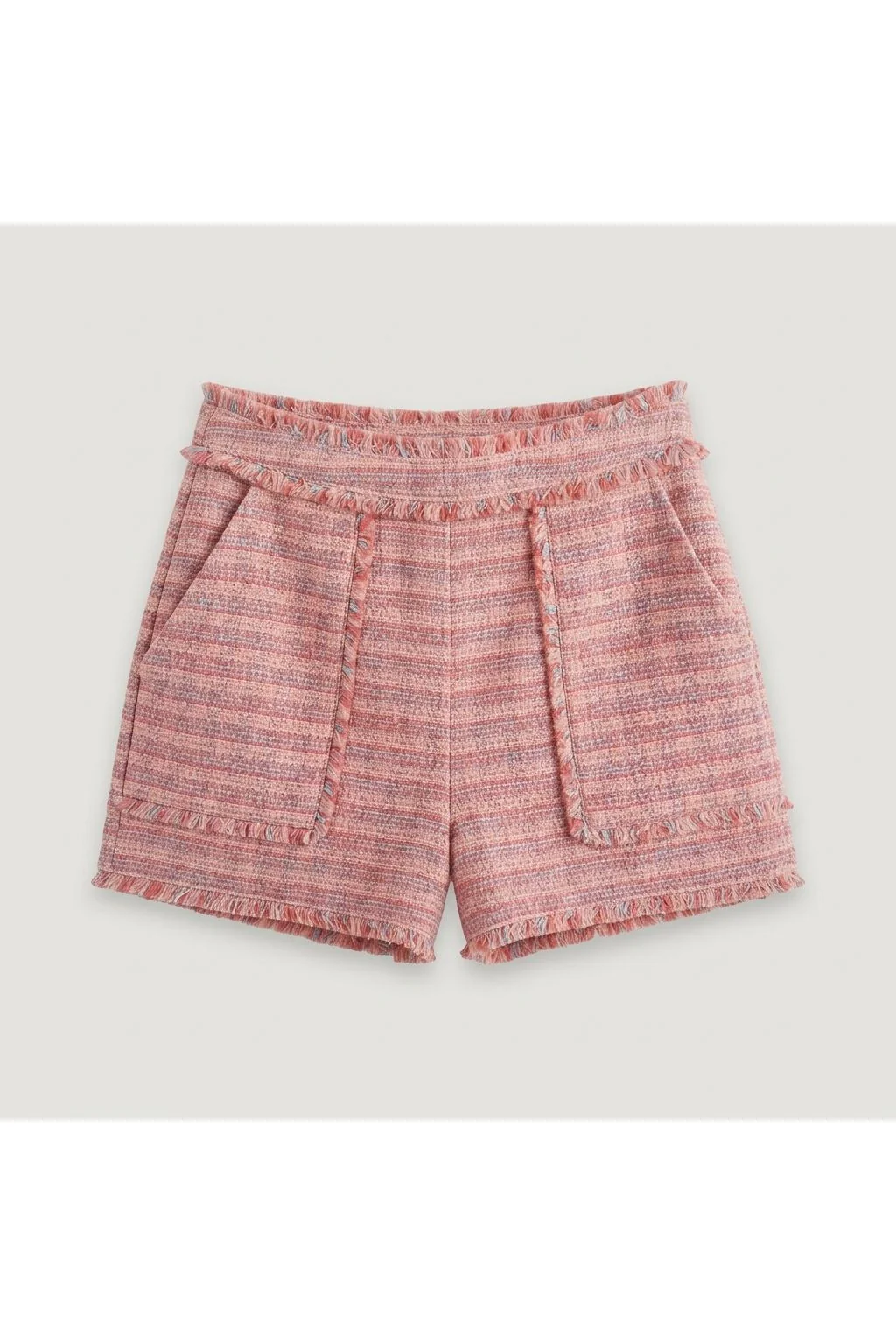 Frayed Tweed Short Pink