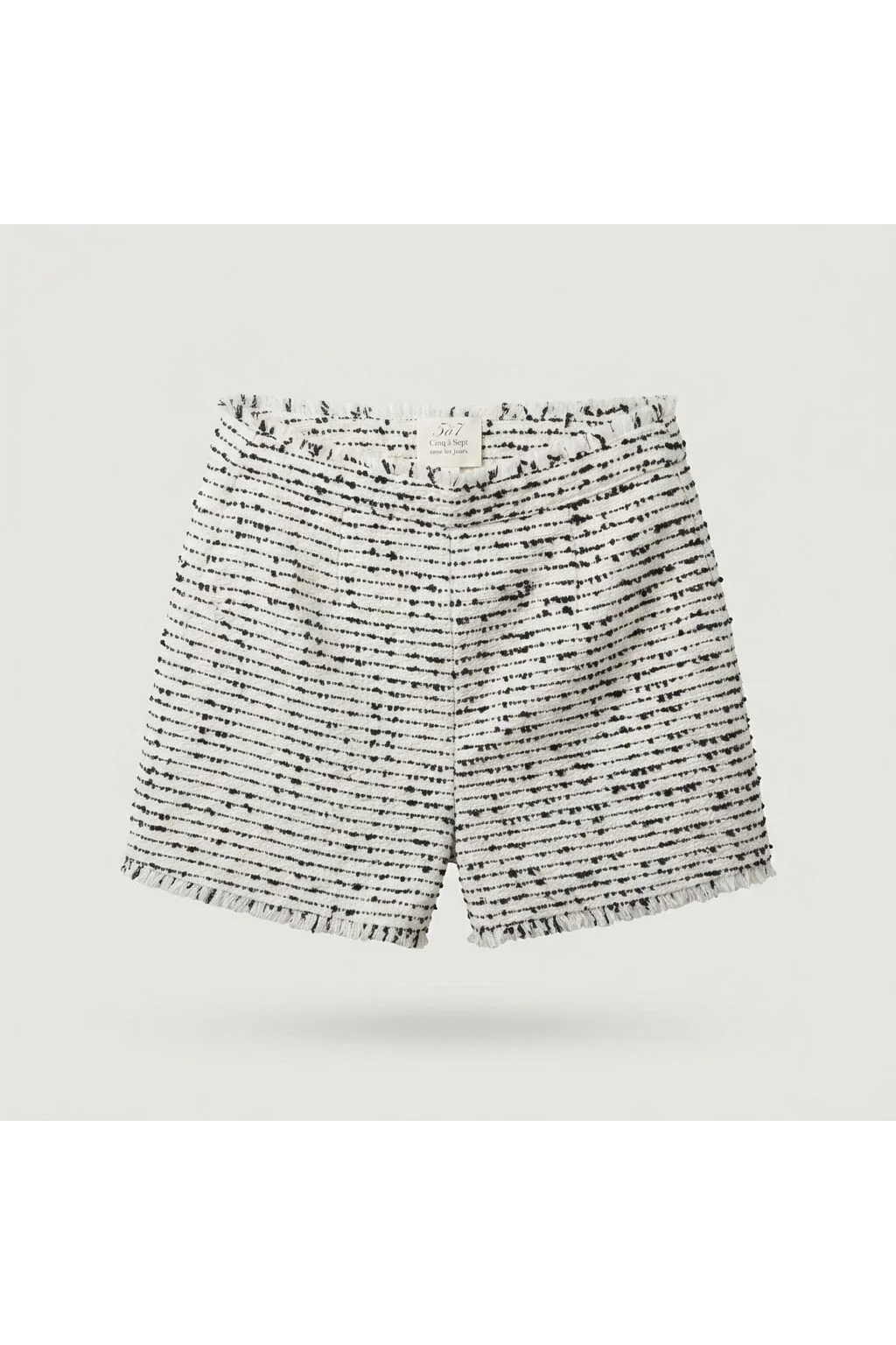 Frayed Tweed Short   White