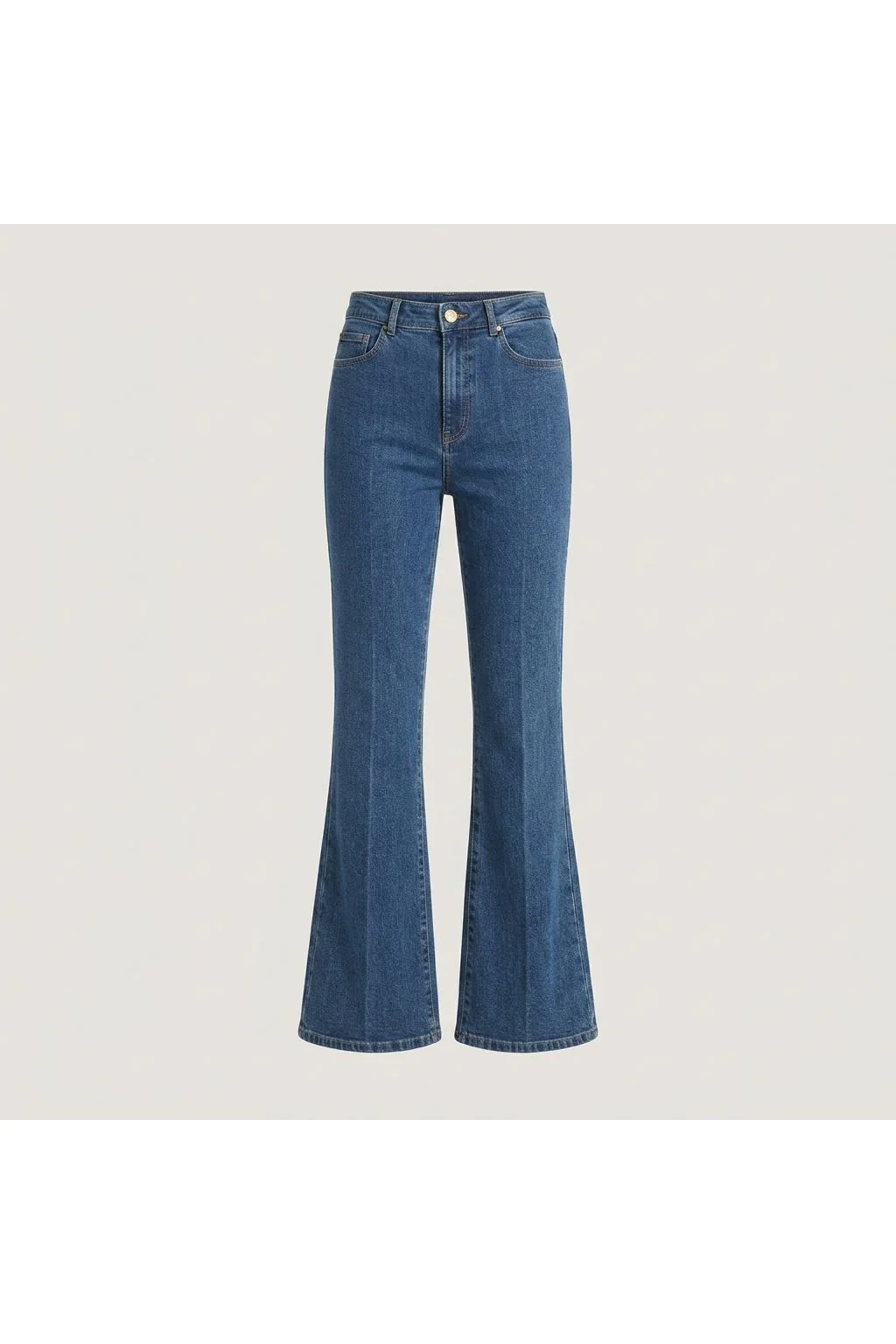High-Rise Flared Jeans   Blue