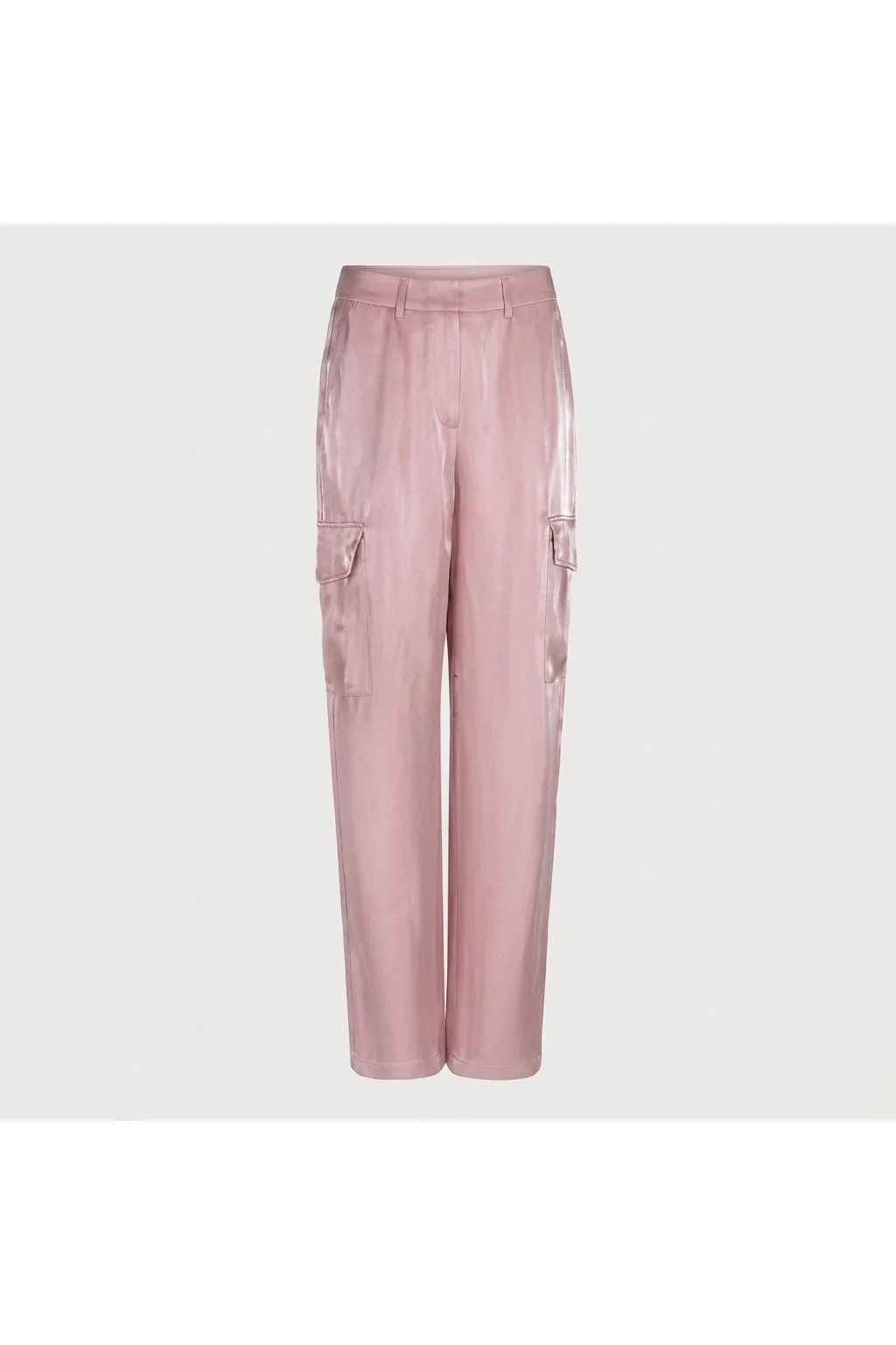 Satin Cargo Trouser   Purple