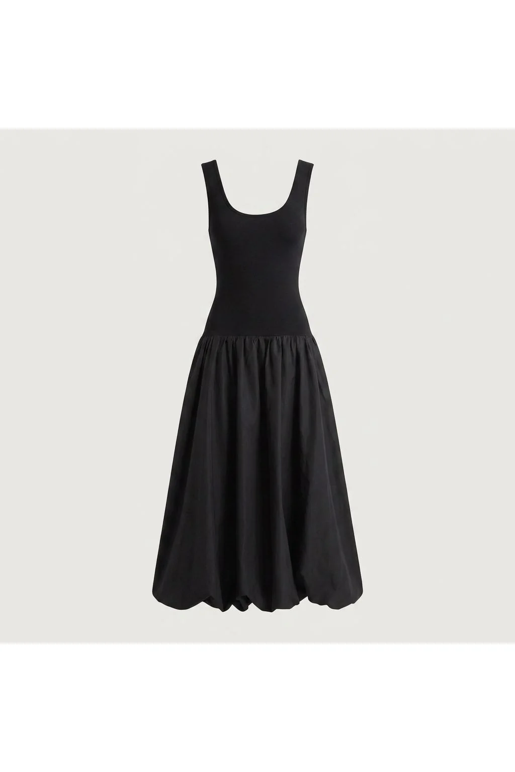 Sleeveless Drop Waist Dress   Black