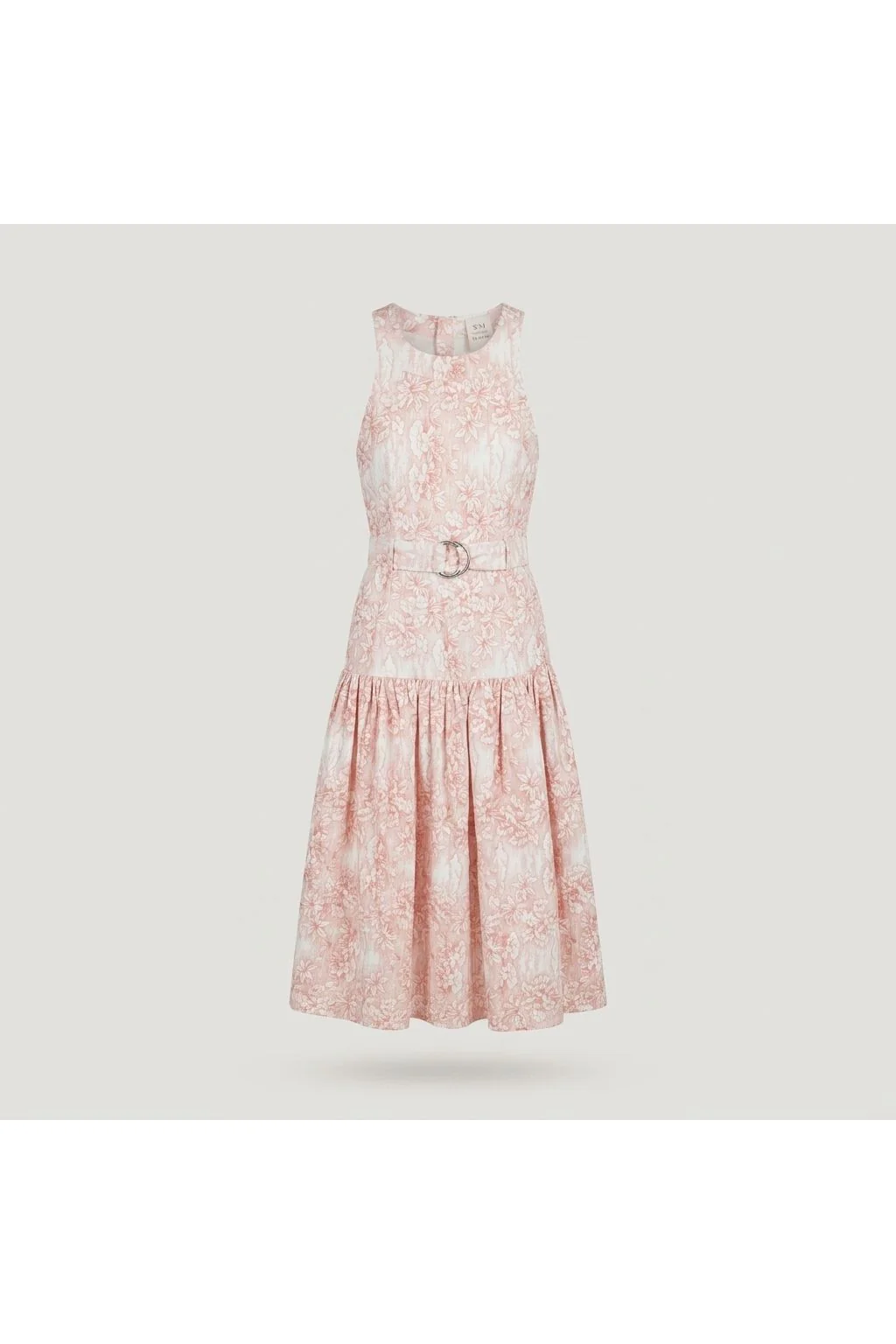 Sleeveless Floral Midi Dress   Pink