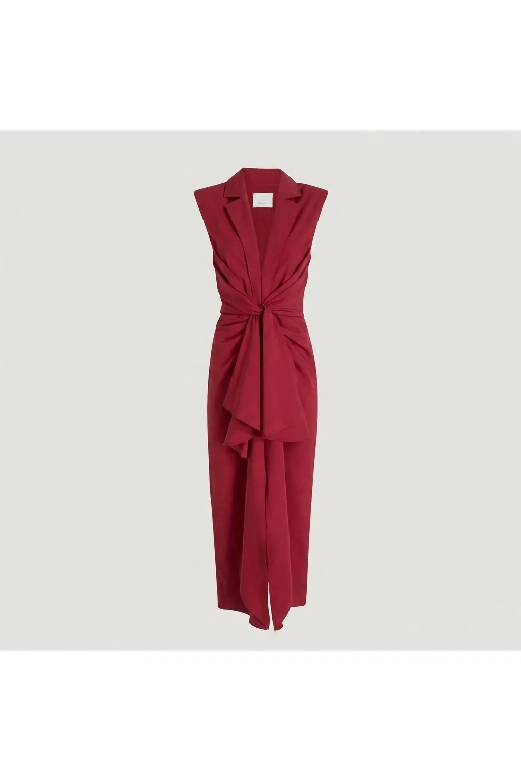 Sleeveless Tie-Front Dress Red
