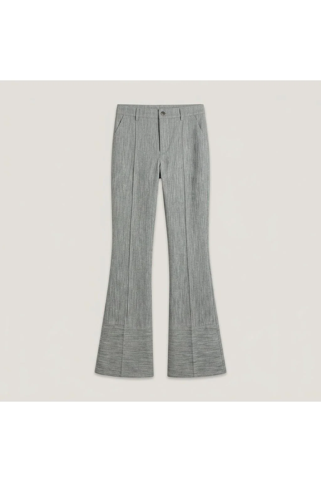 Textured Flared Trouser   Blue