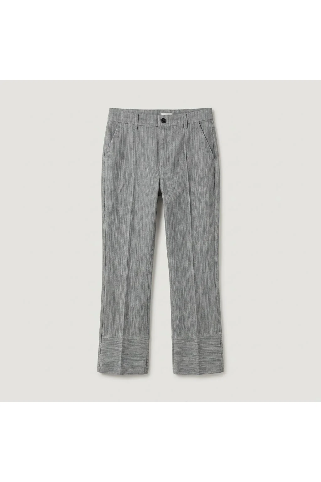 Textured Wide Leg Trouser   Grey