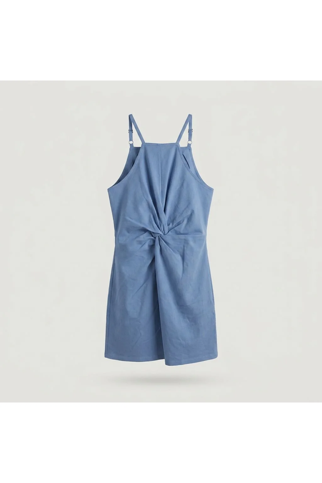 Twist Front Mini Dress   Blue