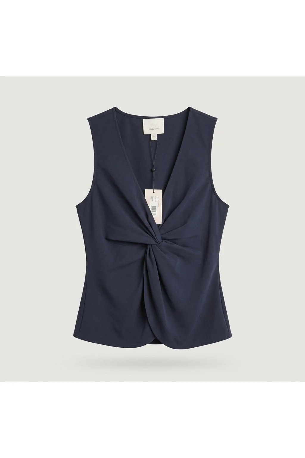 Twist Front Sleeveless Top   Blue