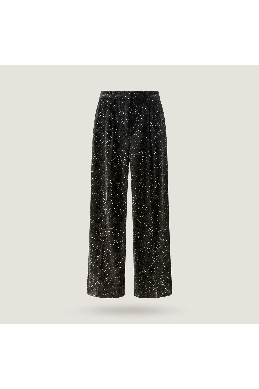 Speckled Wide-Leg Pant - Black