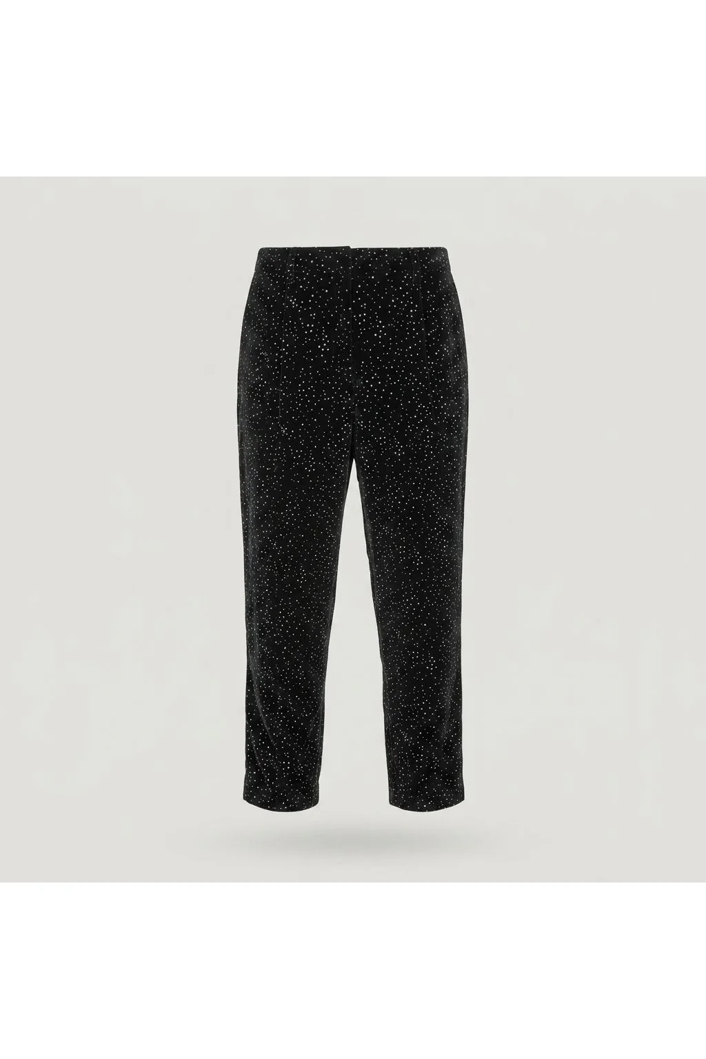 Studded Velvet Trouser Black