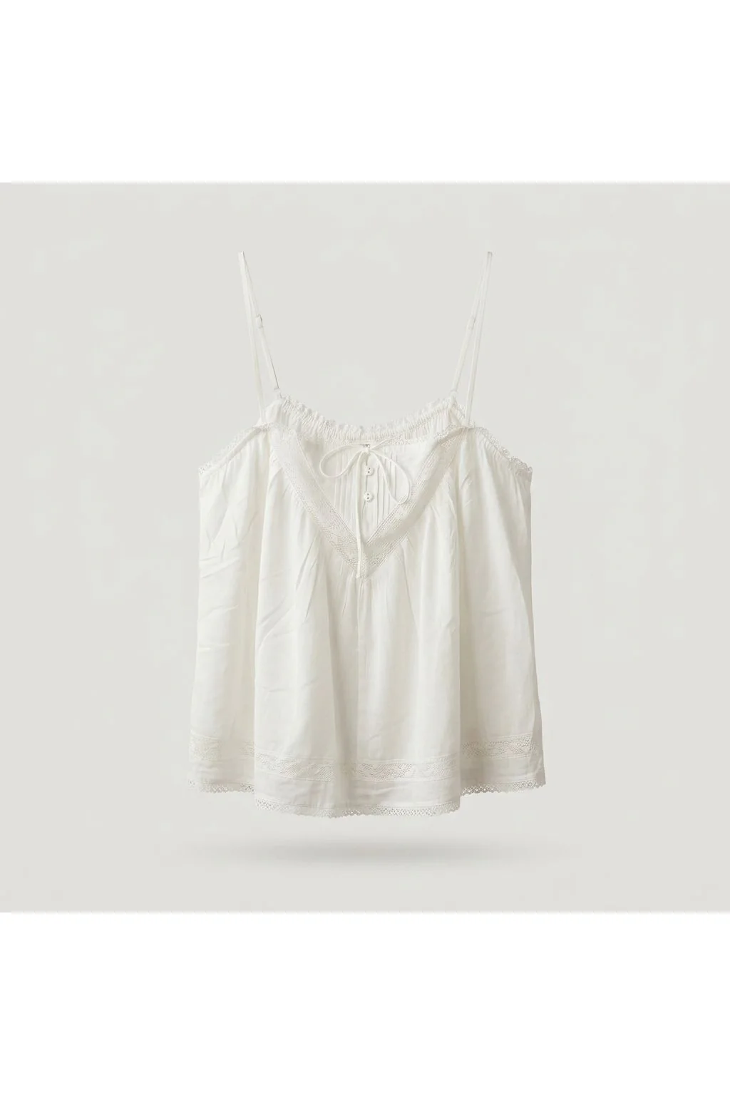 Lace Trim Camisole | White