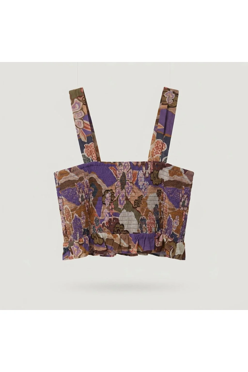 Smocked Floral Crop Top | Multi