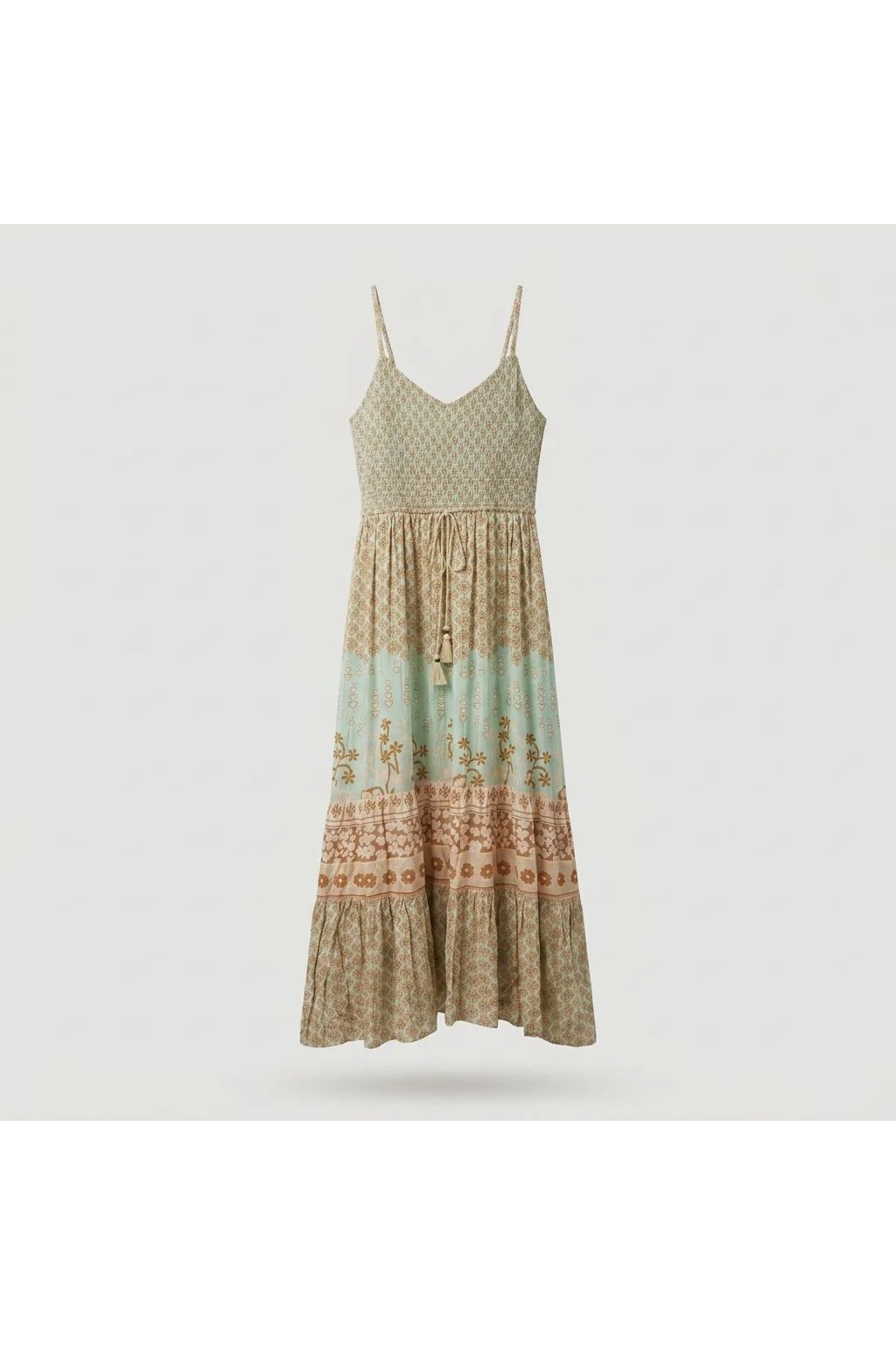 Smocked Tiered Maxi Dress | Multi