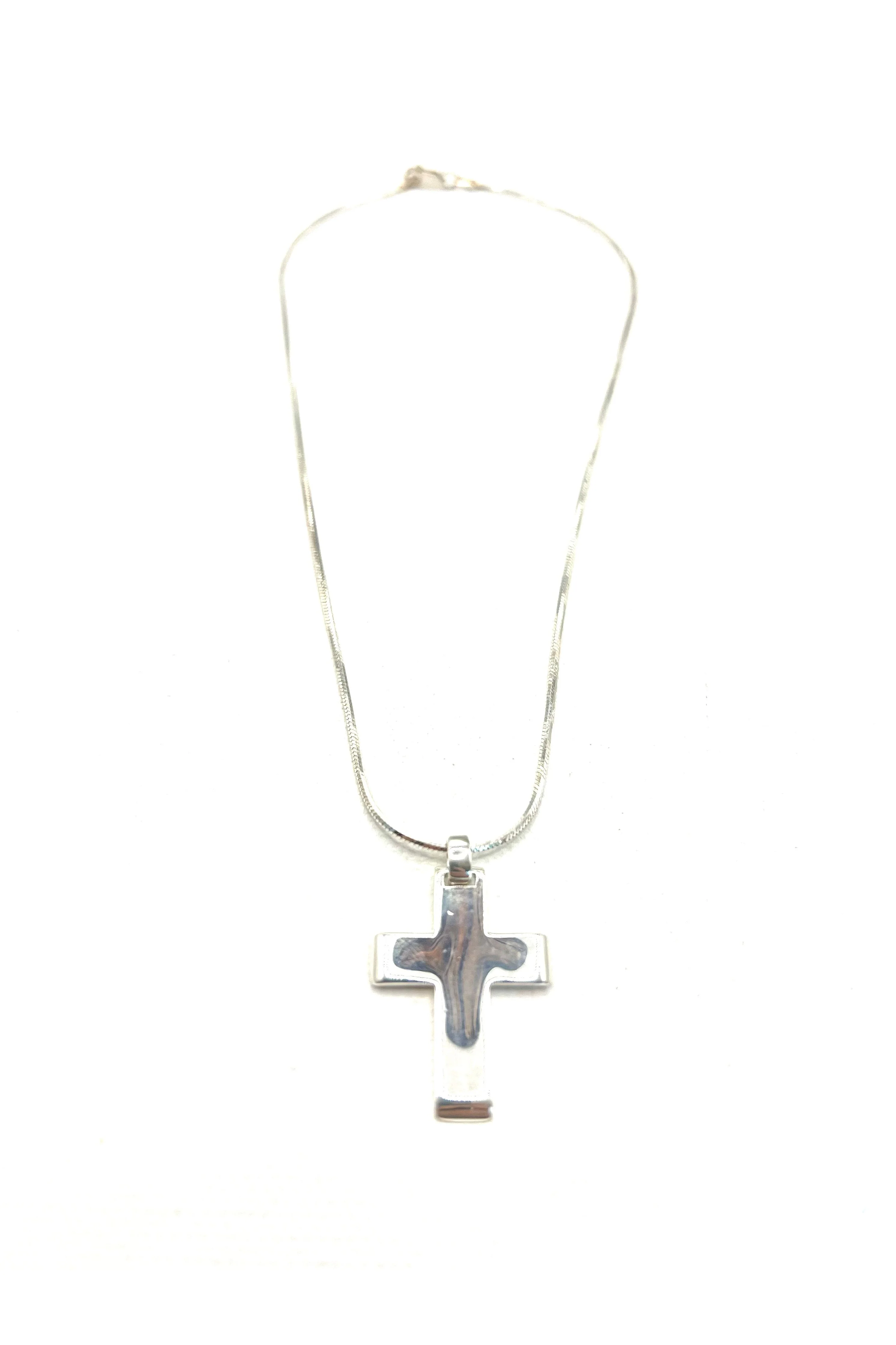 The Classic Silver Cross Necklace
