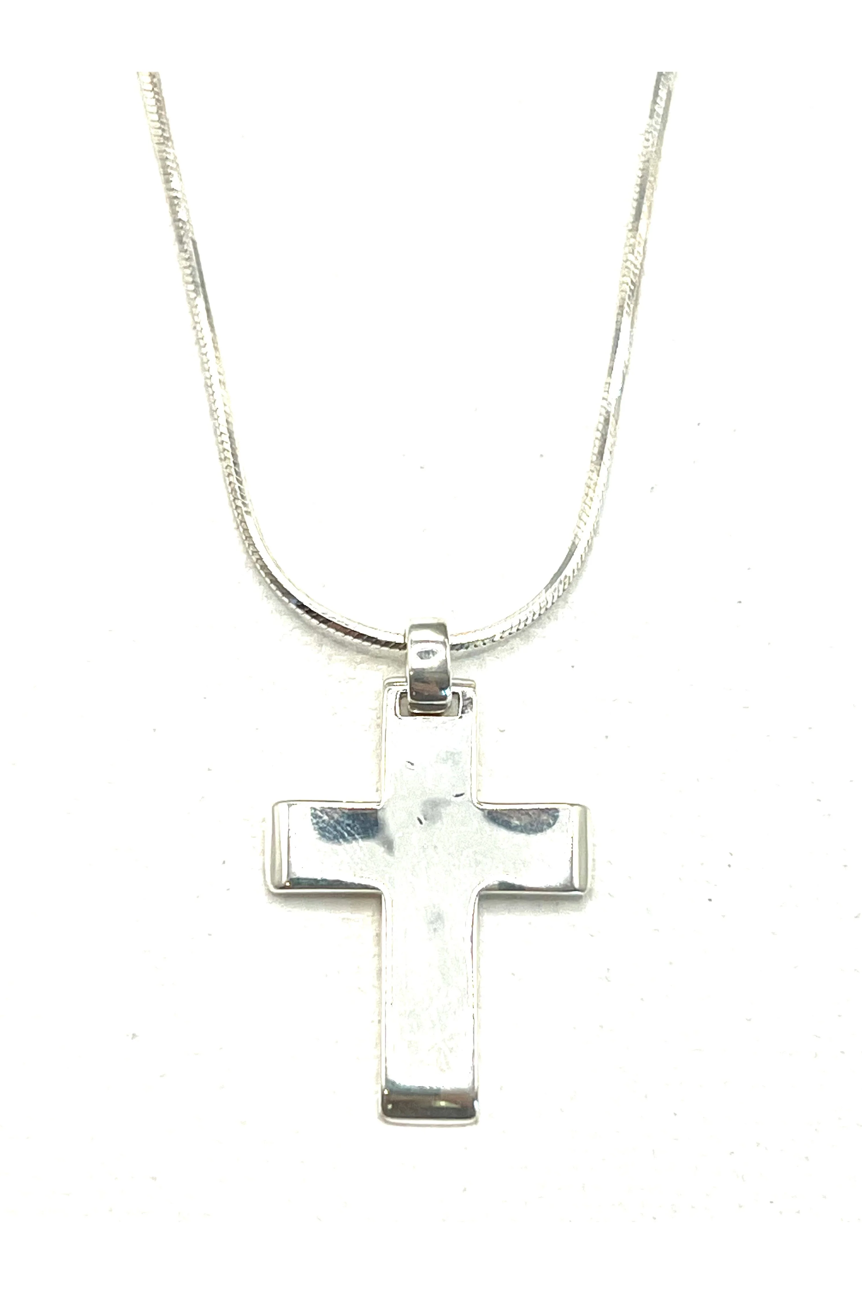 The Classic Silver Cross Necklace - Image 2