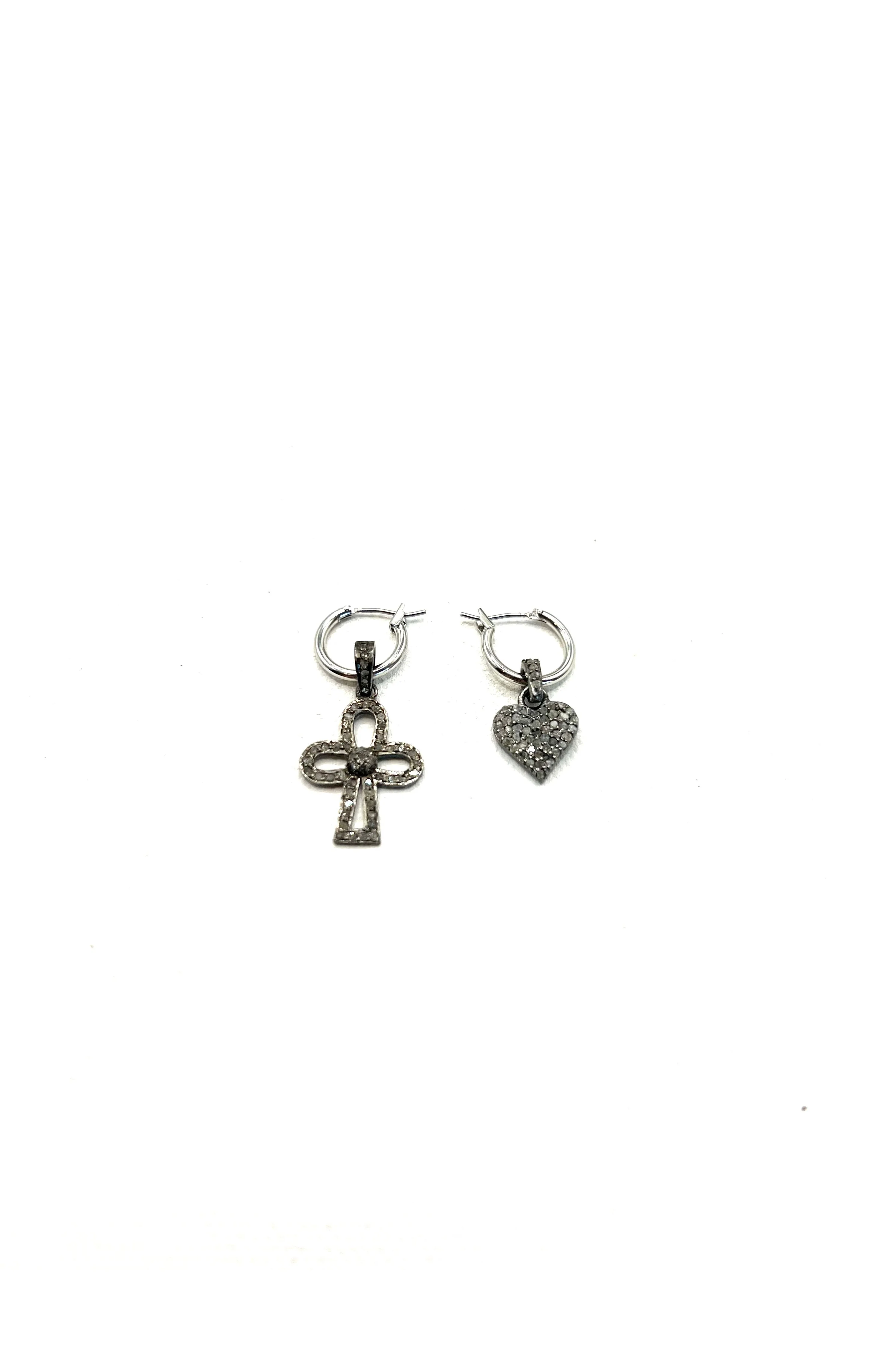 The Diamond Cross and Heart Hoops - Image 2