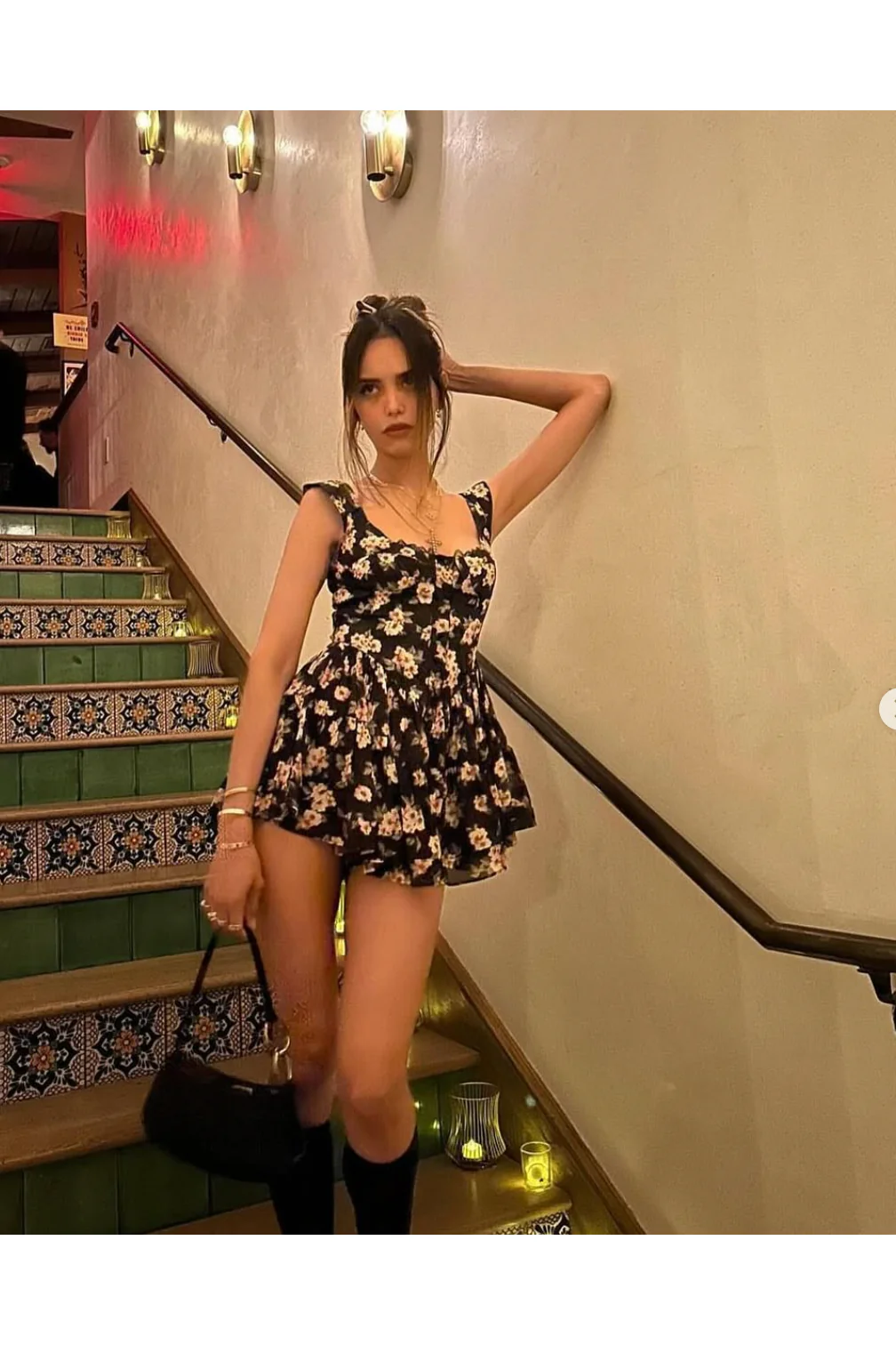 The Elisabeth Romper Dress - '90s Rose Print - Image 7