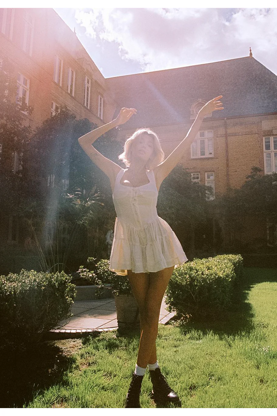 The Elisabeth Romper Dress - Ivory - Image 12