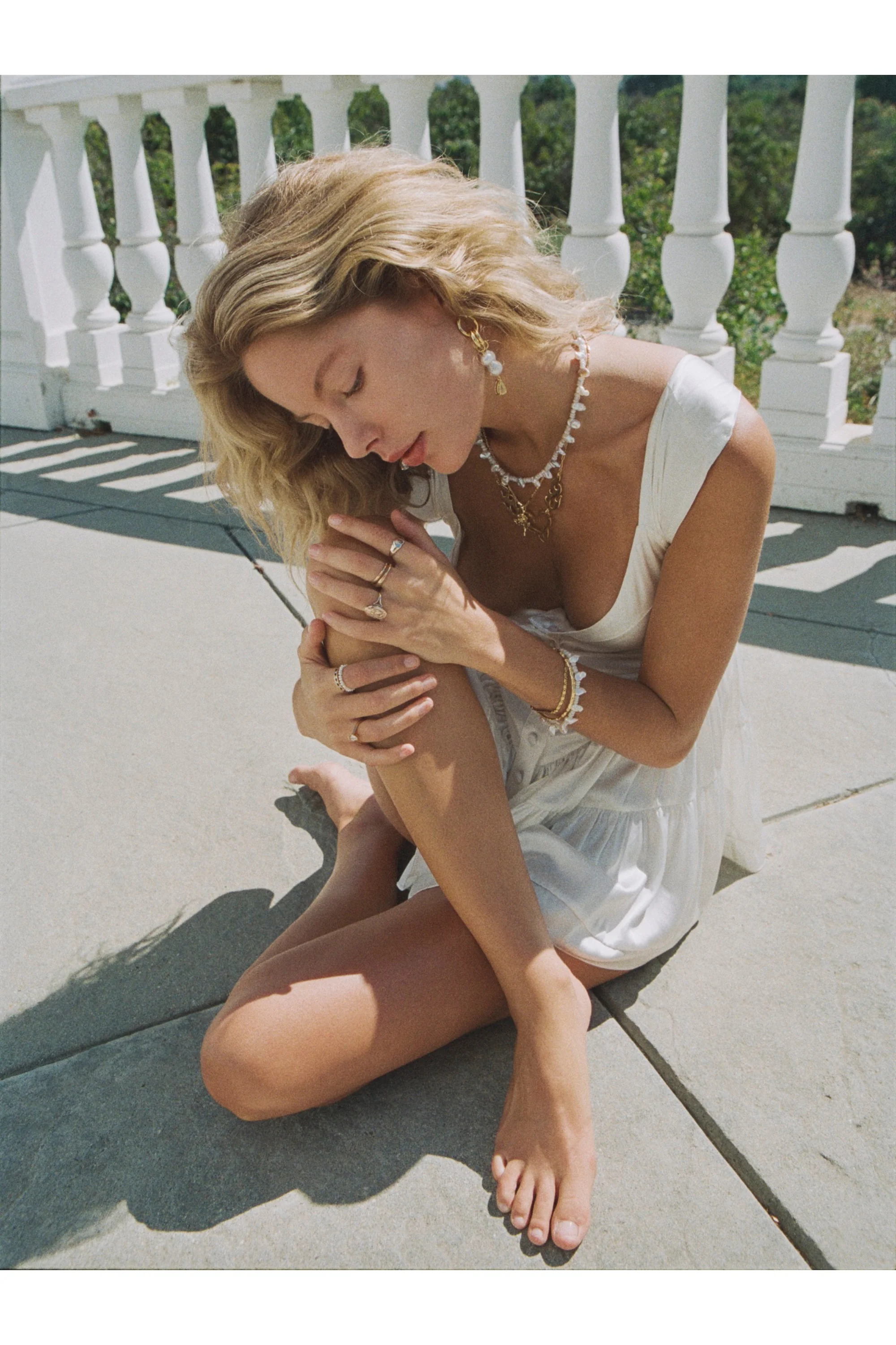 The Elisabeth Romper Dress - White Silk - Image 5
