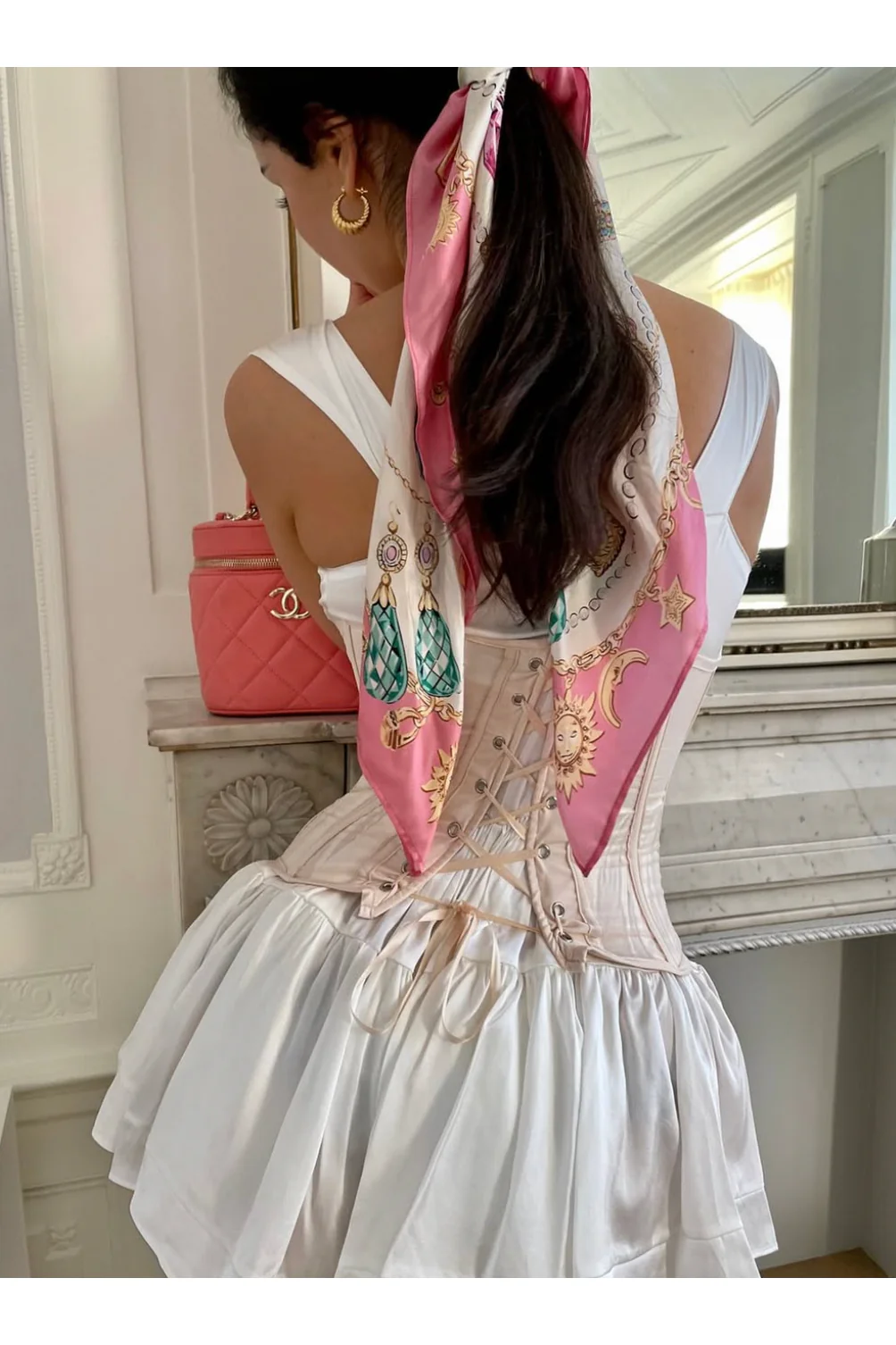 The Elisabeth Romper Dress - White Silk - Image 9
