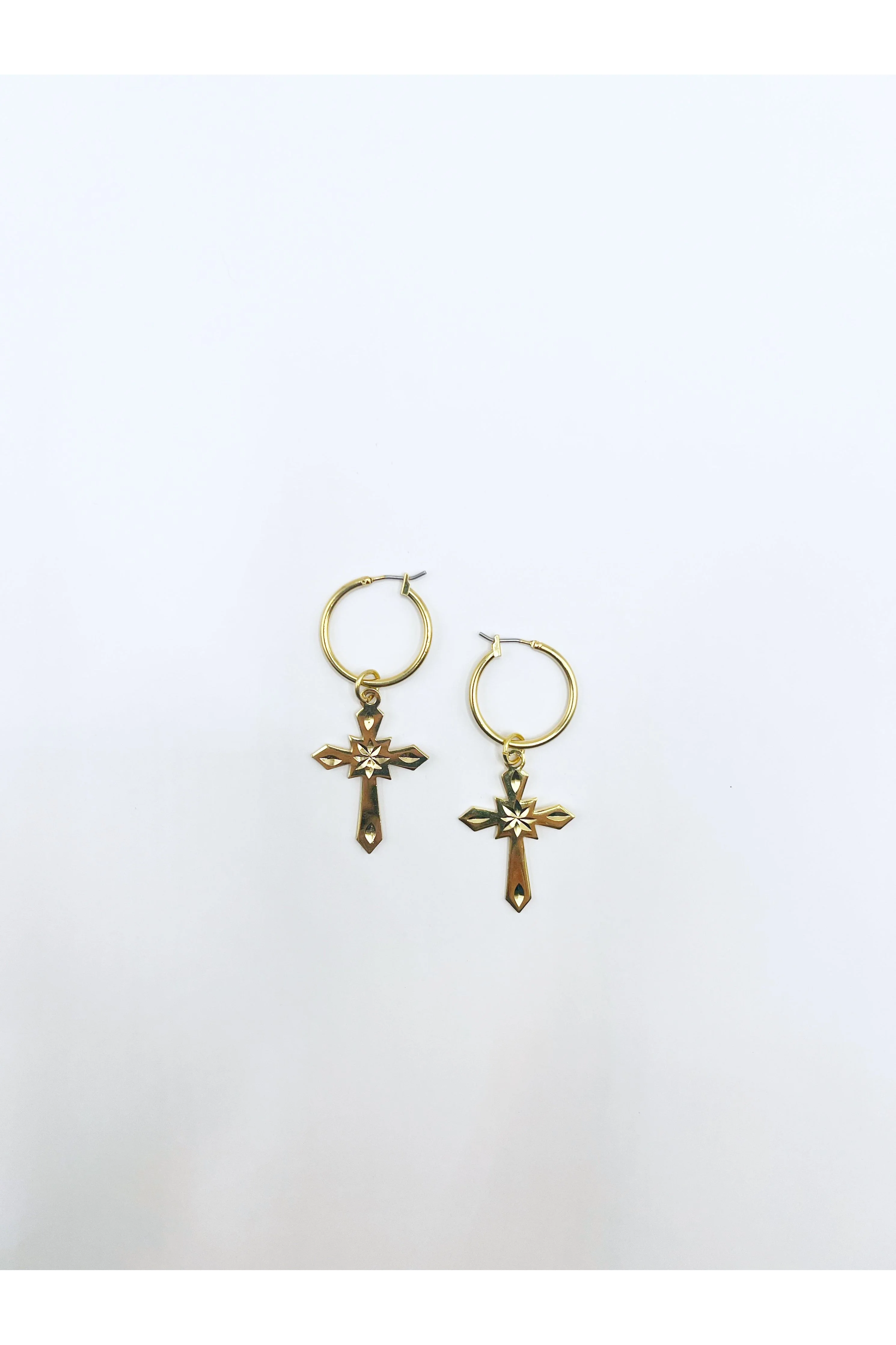 The Gold Cross Hoops - Image 2