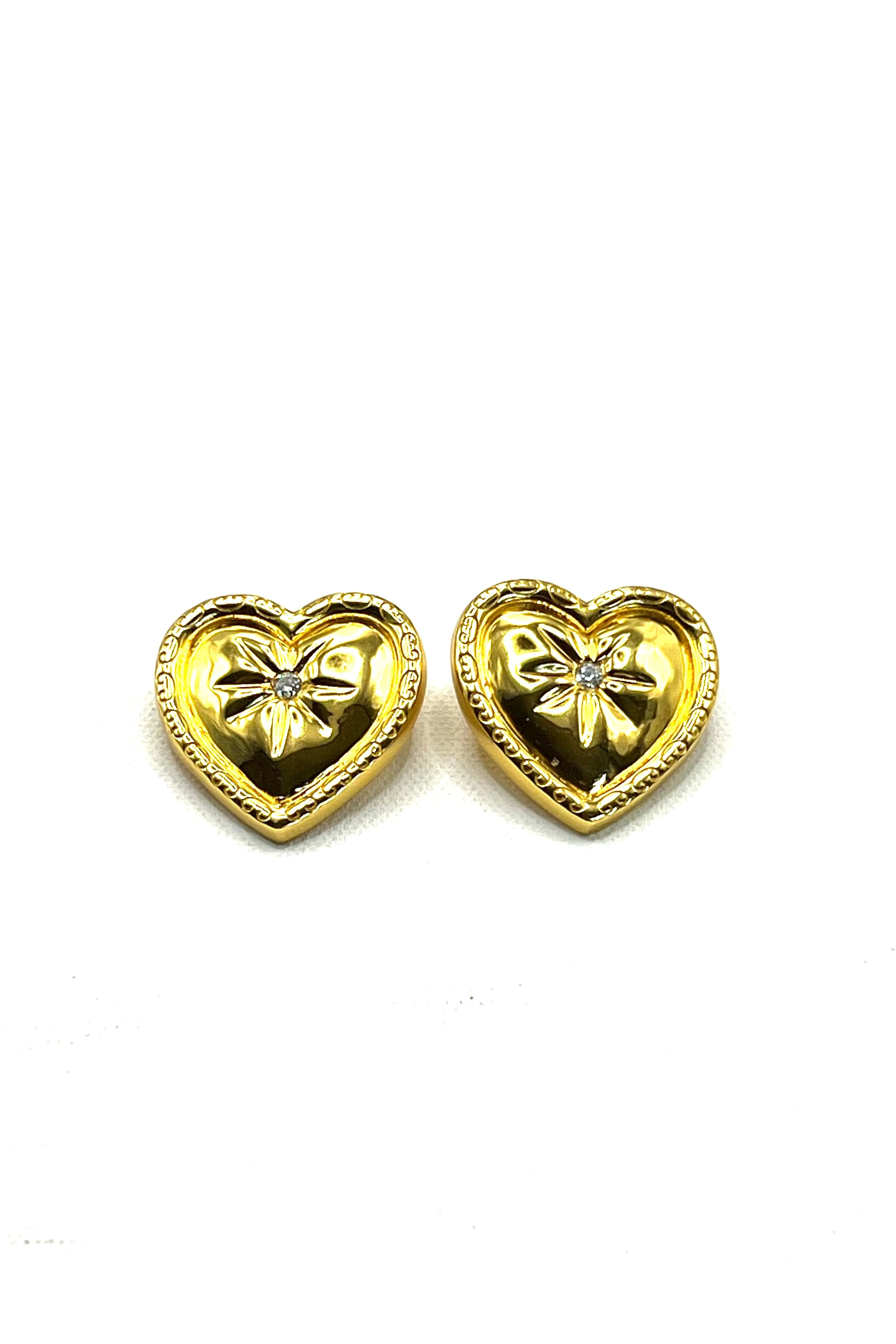 The Gold Heart Earrings - Image 2