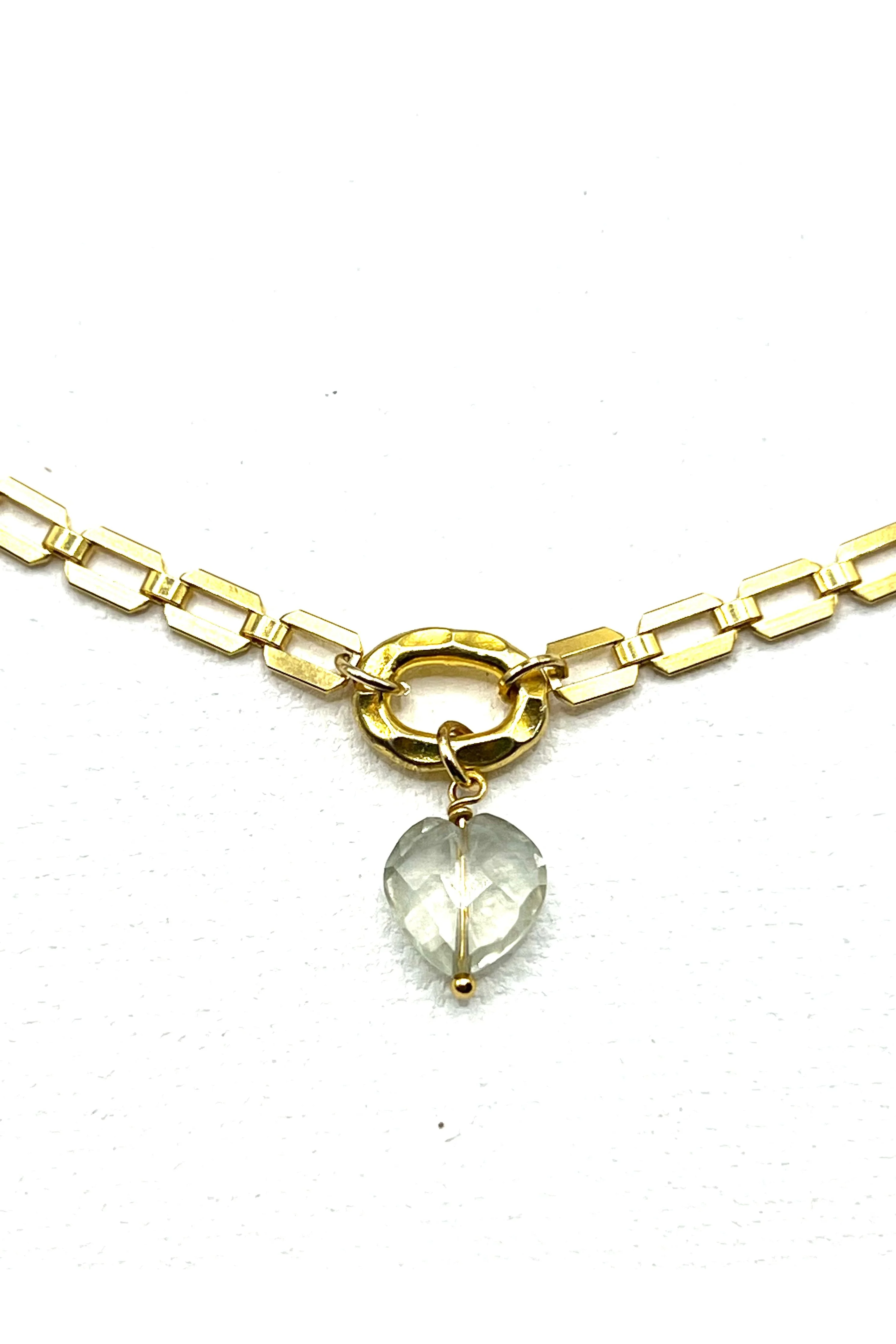 The Green Amethyst Stone Heart Choker - Image 2