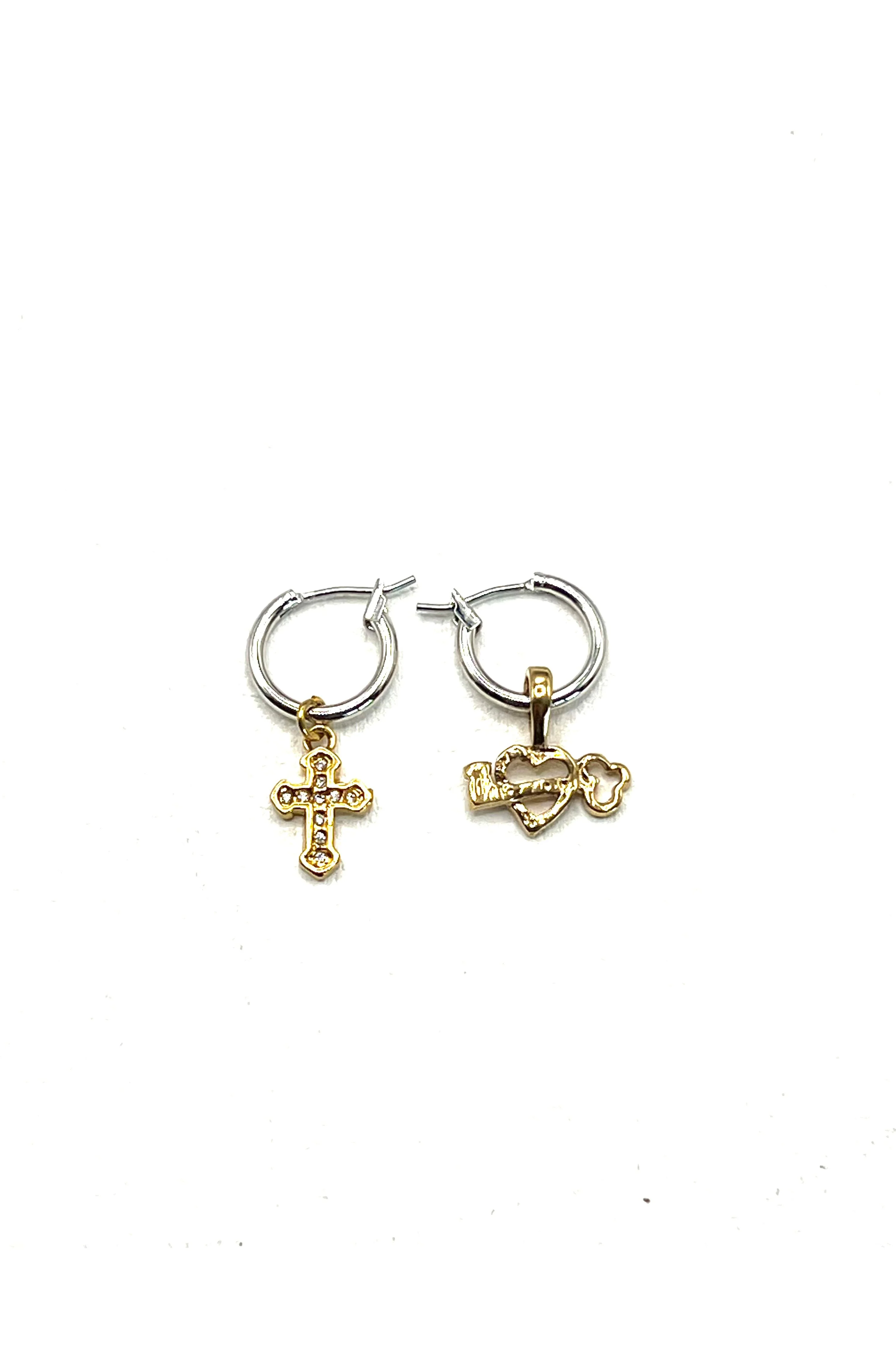 The Mismatched Charm Hoops (Copy) - Image 2