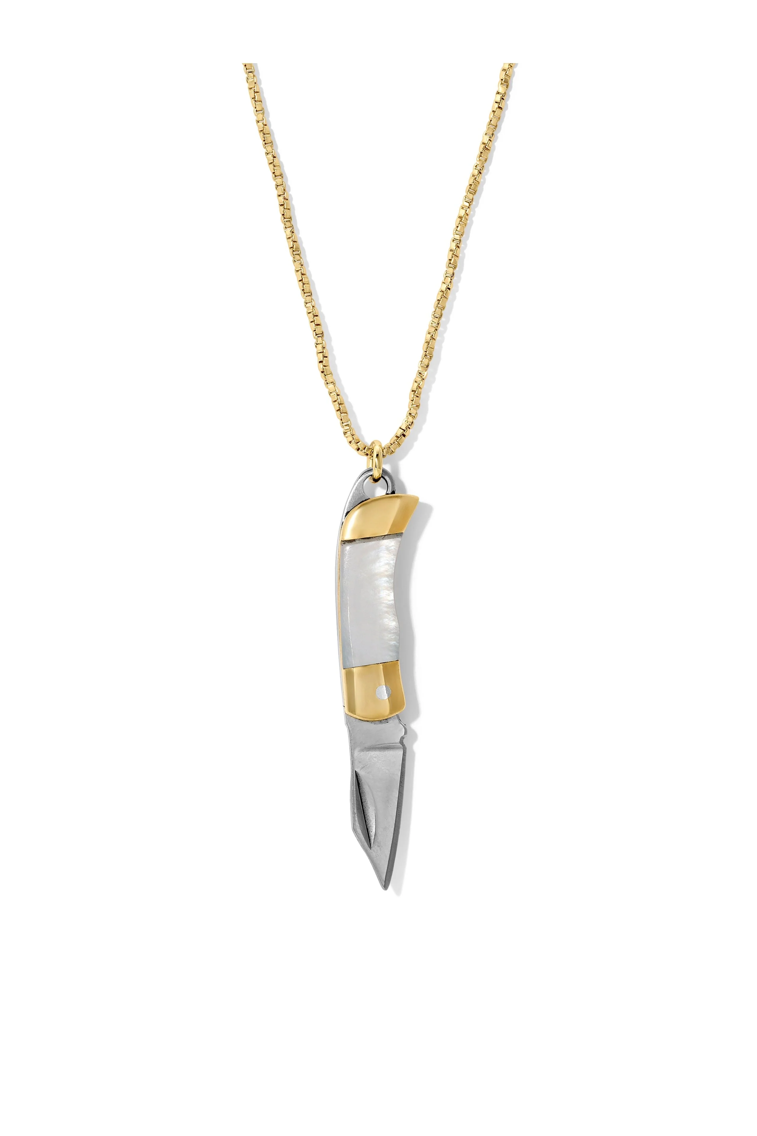The Pocket Knife Necklace - Bone