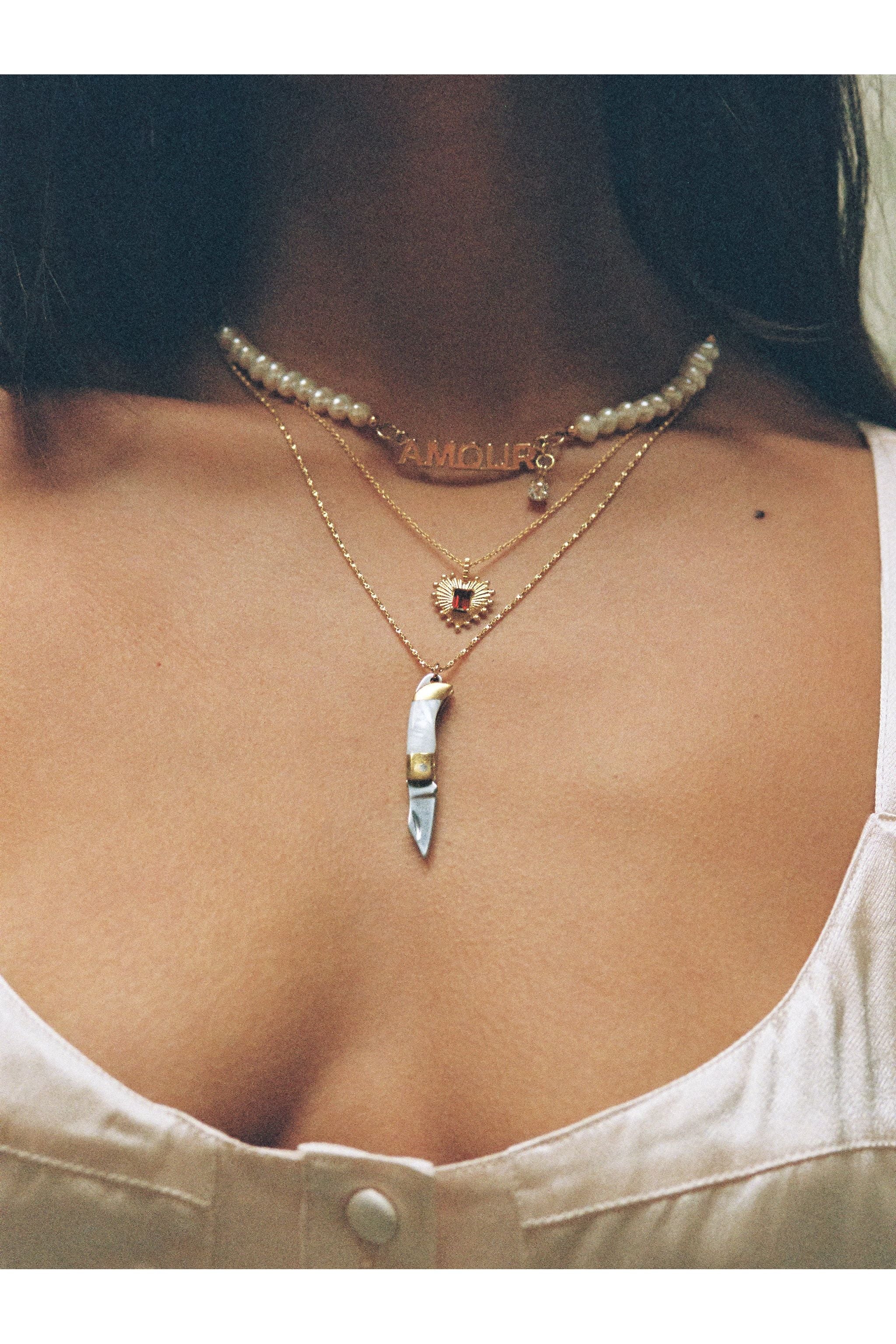 The Pocket Knife Necklace - Bone - Image 7